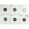 Image 1 : 6 DIFFERENT SEATED DIMES NICE CIRC
