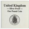 Image 2 : 1988 SILVER PROOF ONE POUND ENGLAND, BOX/COA
