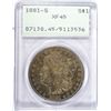 Image 1 : 1881-S MORGAN DOLLAR PCGS XF 45 OGH