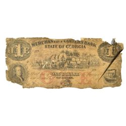 18-- $1 MERCHANTS & PLANTERS BANK OF GEORGIA NOTE