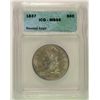 Image 1 : 1837 BUST HALF DOLLAR ICG MS 64 REEDED EDGE, SUPER!