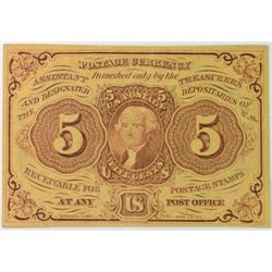 1862 FIVE CENT US POSTAGE CURRENCY