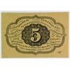 Image 2 : 1862 FIVE CENT US POSTAGE CURRENCY