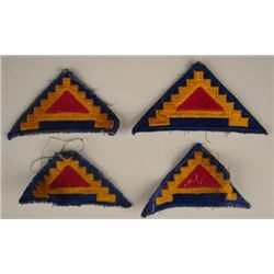 4 Pc Lot WWII Cut Edge U.S. 7th Army Patches Military