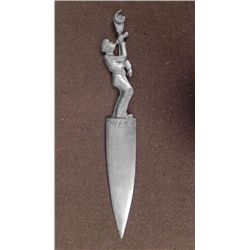 WWII LETTER OPENER-SHOWS ETO GI DRINKING BY LAMP POST