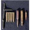 Image 1 : WWII ASSORTMENT BULLETS, SHELLS & RIFLE CLEANER