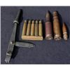 Image 2 : WWII ASSORTMENT BULLETS, SHELLS & RIFLE CLEANER