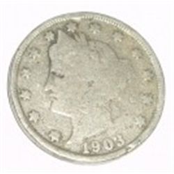 1903 LIBERTY HEAD NICKEL RED BOOK VALUE IS $2.00+ *NICE EARLY GOOD GRADE*!! NICKEL CAME OUT OF SAFE!