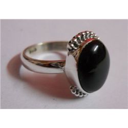 4.840g Black Onex Gemstone Ring Sterling Silver