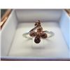 Image 2 : Rare cluster ring, set with 6 Red Diamonds