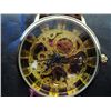 Image 2 : Mechanical man's Skeleton Watch with window back