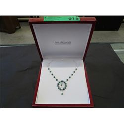Sterling silver & Emerald necklace