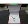 Image 1 : Sterling silver & Emerald necklace
