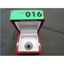 Custom made, Sapphire and Silver ring,
