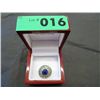 Image 1 : Custom made, Sapphire and Silver ring,