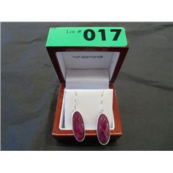 Ruby and Sterling Silver earrings - New