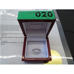 14kt white gold 3 stone diamond ring
