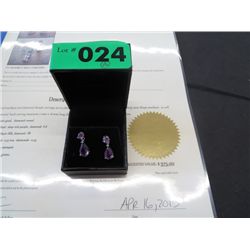 New amethyst & diamond drop earrings.