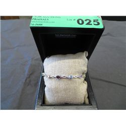 Multi-gemstone & diamond tennis bracelet