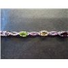 Image 2 : Multi-gemstone & diamond tennis bracelet