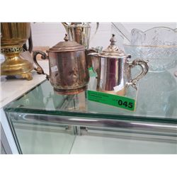 Tea, sugar and creamer - silver plate