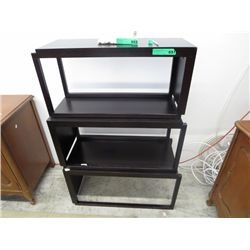 Three piece black coffee table