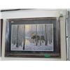 Image 1 : "Moose in Woods" - framed