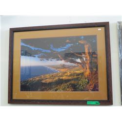 Framed print of shoreline