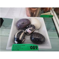 Five stone eggs