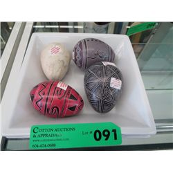 Five stone eggs