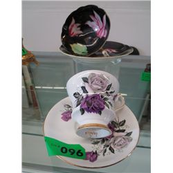 Two china cups and saucers
