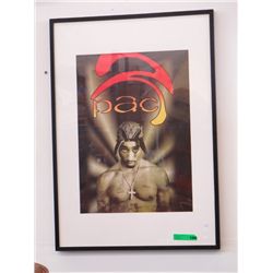 Framed poster of 2 Pac. Limited Edition