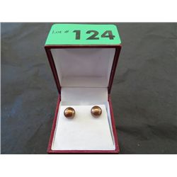 Ladies New Button Pearl earrings