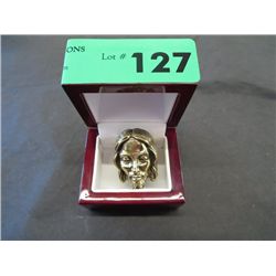 Mens solid bronze Ed Hardy biker style ring