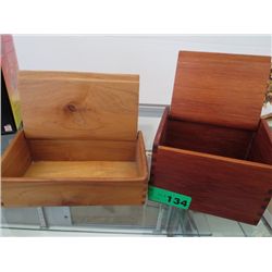 Two wooden boxes