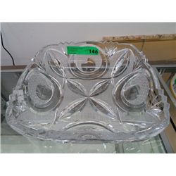 Crystal dish 12" x 12" and 4" tall