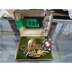 Assorted costume jewelry