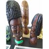 Image 1 : Three carved African heads