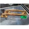 Image 1 : Two heavy brass drawer pulls 10" long