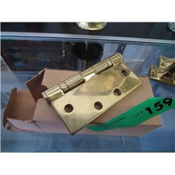 Three heavy brass hinges 4.5"
