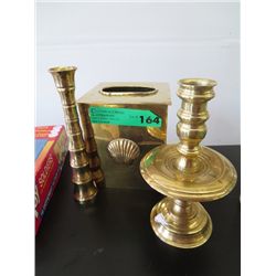 Three pieces of brass