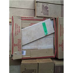 Skid of beige ceramic tile