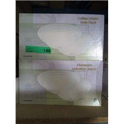 A case of ceiling fixtures