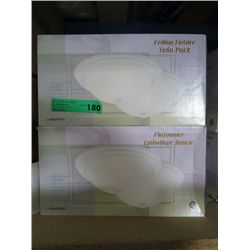 A case of ceiling fixtures