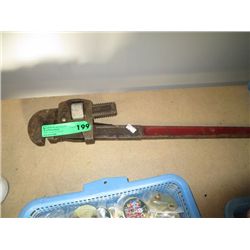 A large pipe wrench