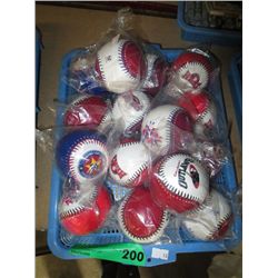 Tray of souvenir baseballs