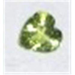 .65 CARAT PERIDOT HEART SHAPE CUT & FACETED *MINED IN ARIZONA!! GEMSTONE CAME OUT OF SAFE!!
