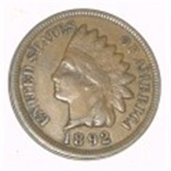 1892 INDIAN HEAD PENNY RED BOOK VALUE IS $15.00+ *NICE EARLY VERY FINE GRADE*!!