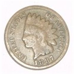 1887 INDIAN HEAD PENNY RED BOOK VALUE IS $4.00+ *NICE EARLY VERY GOOD GRADE*!!