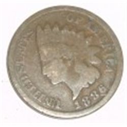 1886 VARIETY 2 KEY DATE INDIAN HEAD PENNY RED BOOK VALUE IS $10.00+ *NICE EARLY GOOD GRADE*!!